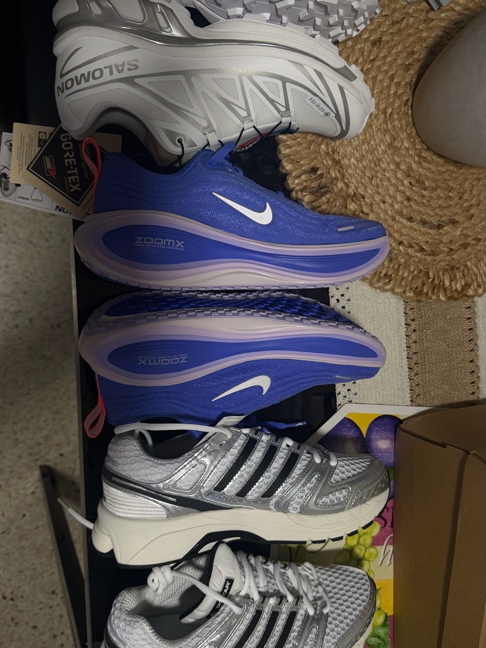 Nike Women's Blue and White ZoomX Running Sneakers